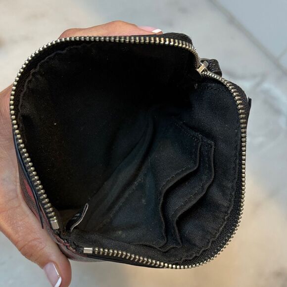 Coach Wild Plaid Saffiano Leather Corner Zip Wristlet - Picture 14 of 16